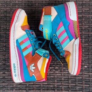 adidas Multi-Color High-Top Sneakers size 8 (but fits like a 9, runs large)